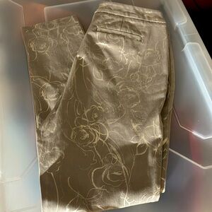 Alfani Floral Metallic pants
